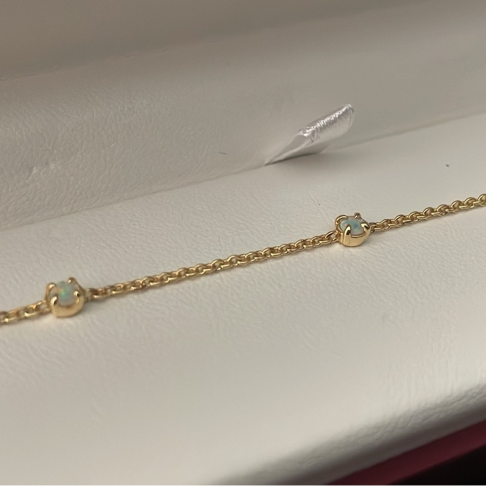 Helzberg Diamonds Gold Bracelet with Opal Accents